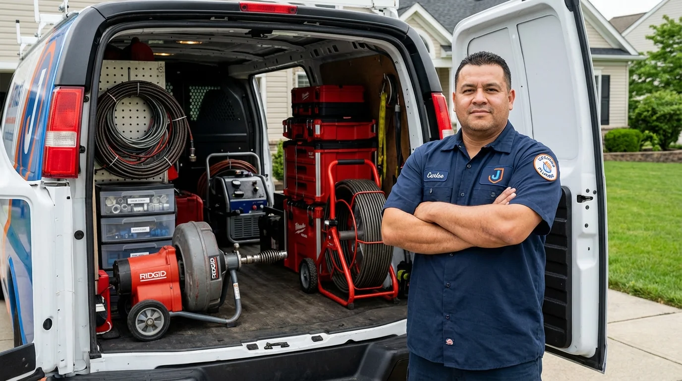 Professional drain cleaning equipment and Johns Plumbing LLC plumber in Las Cruces