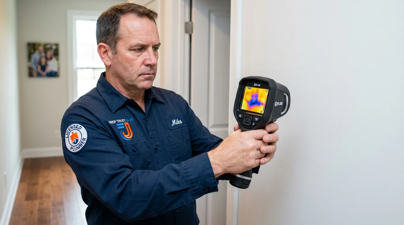 Thermal imaging leak detection by Johns Plumbing LLC in Las Cruces