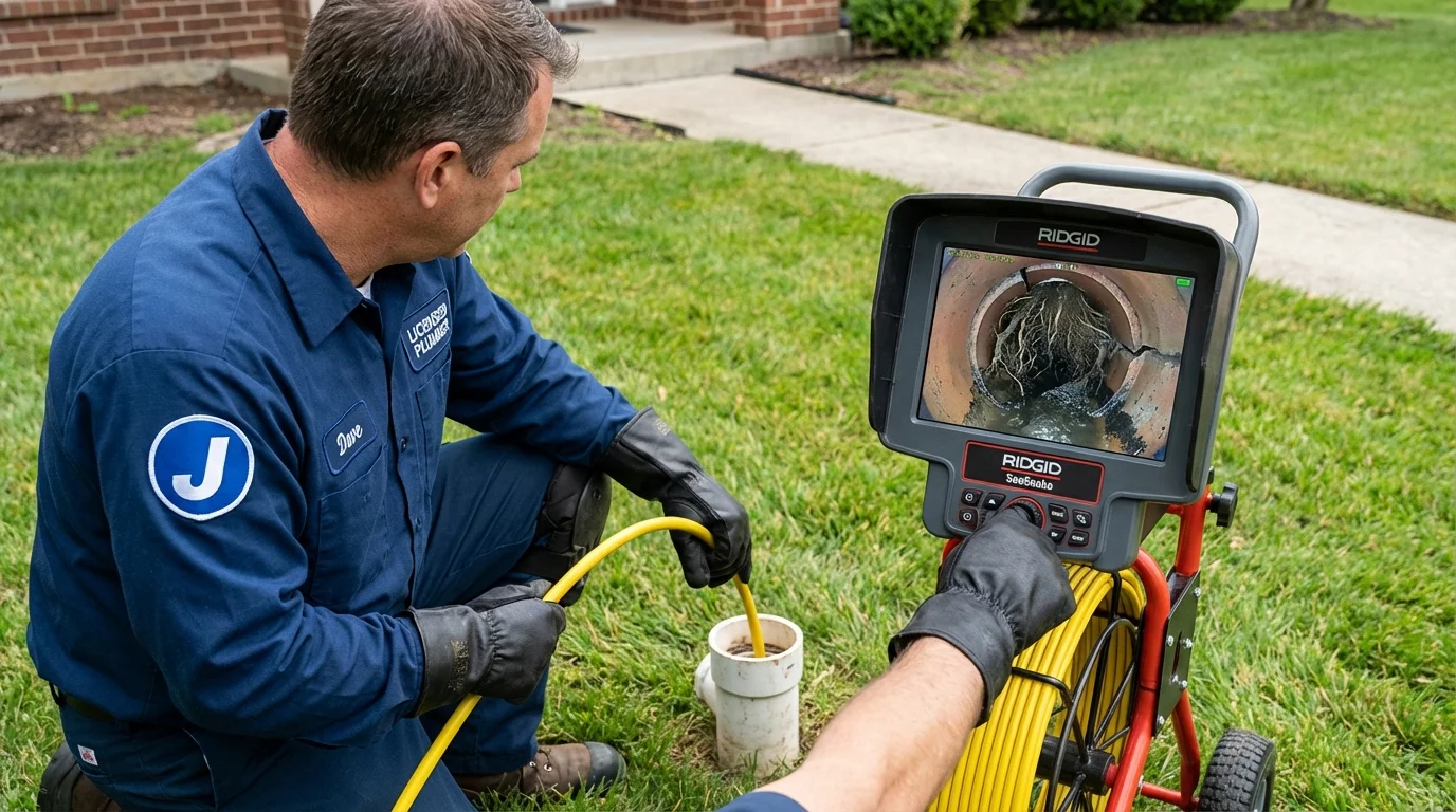 Sewer camera inspection being performed by Johns Plumbing LLC in Las Cruces